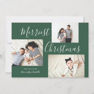 Cartão De Festividades Colagem Fotográfica de Natal 3 Merriest