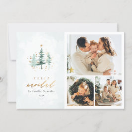 Cartão De Festividades Colagem Fotográfica de Pinus Espanhol 3 Feliz Navi