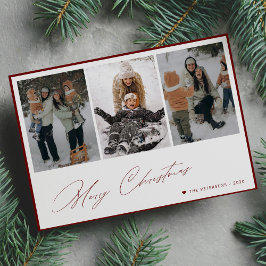 Cartão De Festividades Colagem fotográfica elegante do Felry Christmas 3
