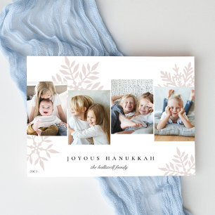 Cartão De Festividades Colagem Fotográfica Snowdrop 4 Hanukkah