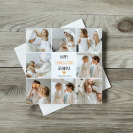 Cartão De Festividades Colagem Moderna de Fotos Feliz Dia de Ação de Graç