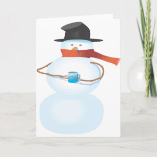 Cartão De Festividades Cold Snowman
