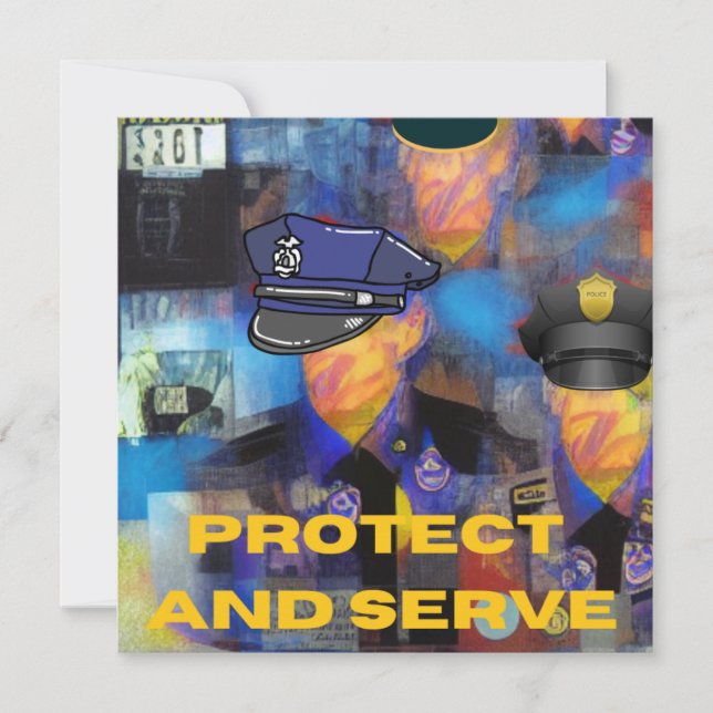 Cartão De Festividades Coleção de Apreciação Policial (Frente)