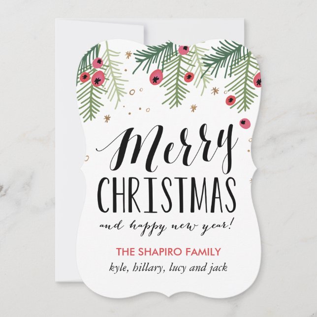 Cartão De Festividades Coleção de Berry de feliz (Frente)