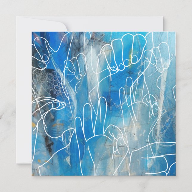 Cartão De Festividades Coleção de Linguagem de Sinais Americanos (Frente)