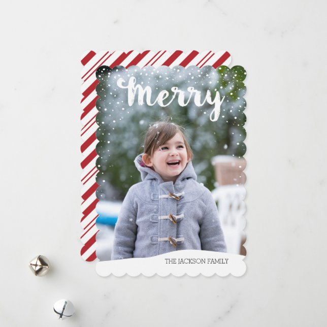 Cartão De Festividades Coleção de Neve feliz (Frente/Verso In Situ)