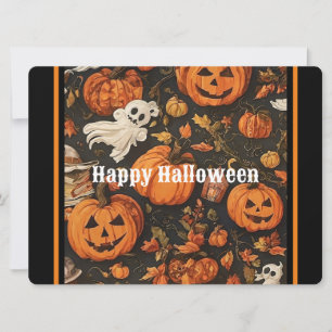 Cartão De Festividades Coleção Feliz de Halloween Vintage