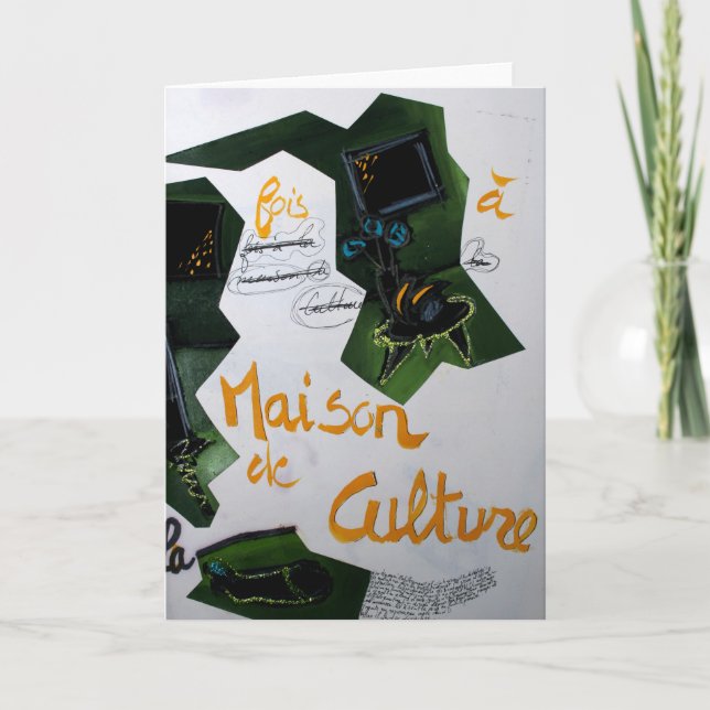 Cartão De Festividades Collages Bruyants Artist's Book Culture House Card (Frente)