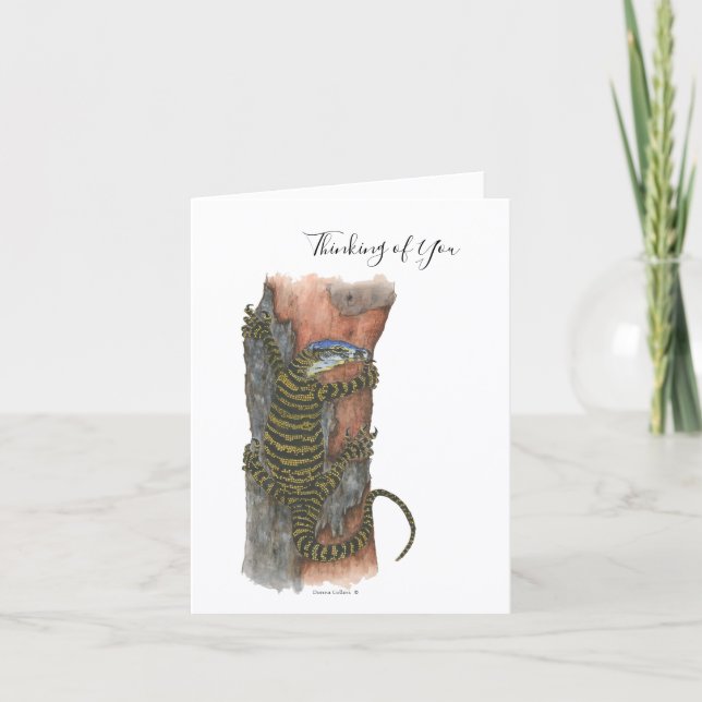 Cartão De Festividades Collection Australian Lizard Note Card (Frente)