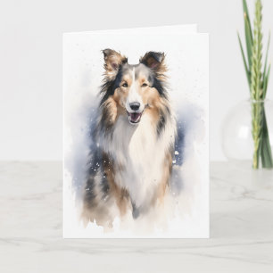 Cartão De Festividades Collie Holiday
