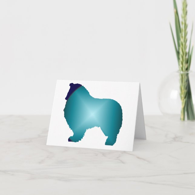 Cartão De Festividades Collie Note Card (Frente)