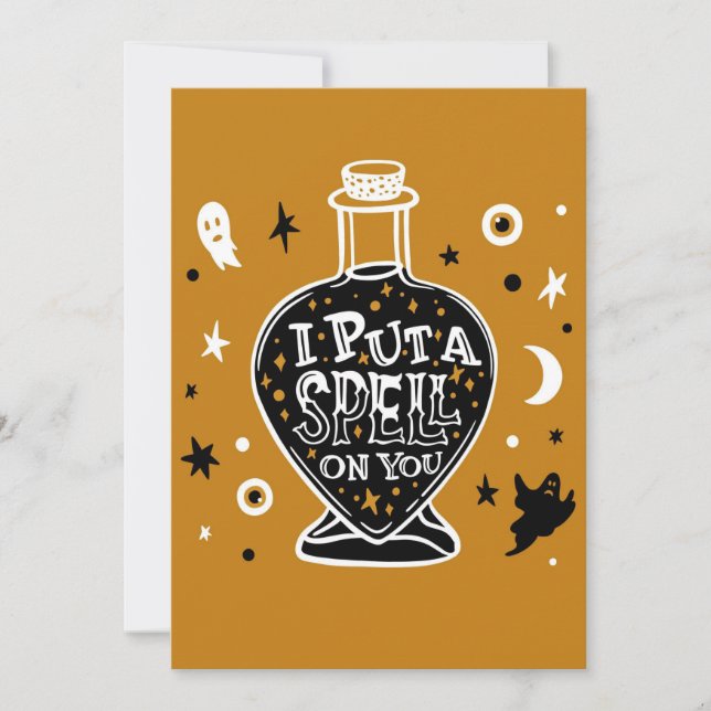 Cartão De Festividades Coloquei um Feitiço em Você (Frente)