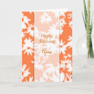 Cartão De Festividades Color Me Daisies Mandarin Orange Birthday Card