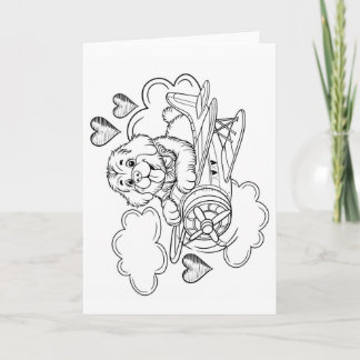Cartão De Festividades COLOR YOURSELF Valentine Holiday Card