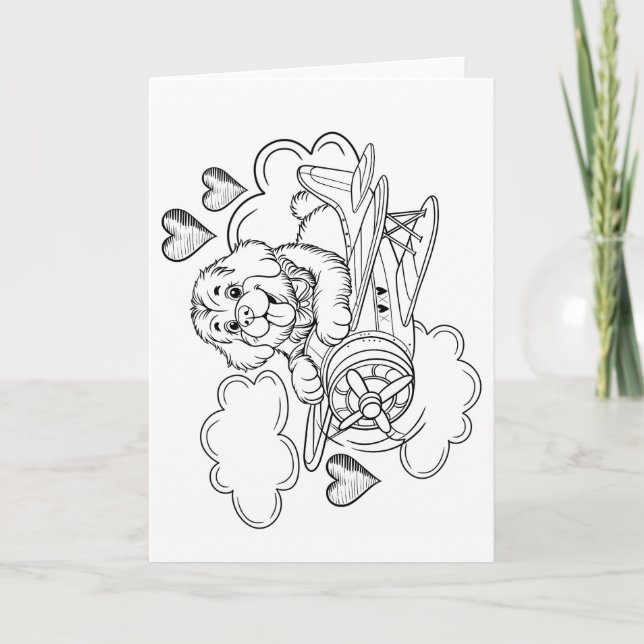 Cartão De Festividades COLOR YOURSELF Valentine Holiday Card (Frente)