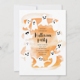 Cartão De Festividades Coloração d'água da festa fantasma do Dia das Brux