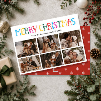 Cartão De Festividades Coloração Divertida Feliz Natal 6 Foto Colagem