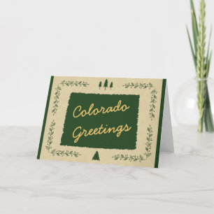Cartão De Festividades Colorado State Christmas Holiday Greetings