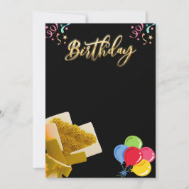 Cartão De Festividades Colorful Birthday Party Invitation Design