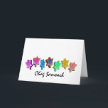 Cartão De Festividades Colorful Chag Sameach 3D Stars<br><div class="desc">Chag Sameach card,  works for any Jewish Holiday</div>