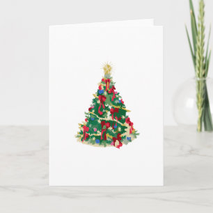 Cartão De Festividades Colorful Christmas Tree: Vector Art: