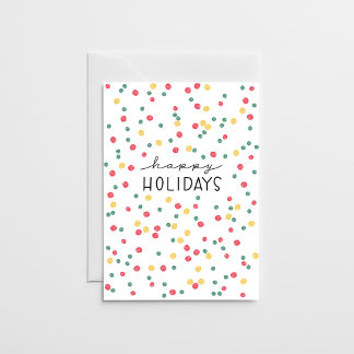 Cartão De Festividades Colorful Confetti Dots