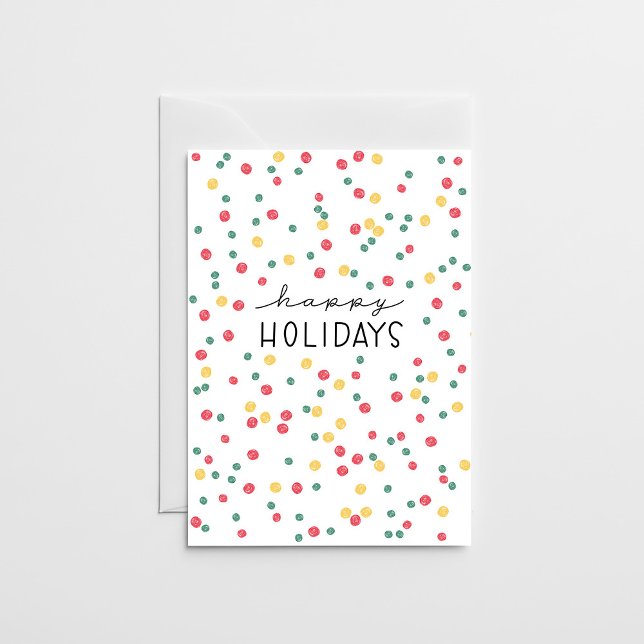 Cartão De Festividades Colorful Confetti Dots (Criador carregado)