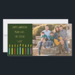 Cartão De Festividades Colorida Menorah Candles Happy Hanukkah<br><div class="desc">Cartão com fotos "Colorful Menorah Candles Happy Hanukkah" Personalize adicionando sua própria foto e substituindo o texto pela sua. Personalize o texto com o estilo, o tamanho e a cor da sua fonte favorita. Alterar a cor de fundo para personalizar. Velas podem ser movidas e redimensionadas. Tamanho: 8" x 4"...</div>