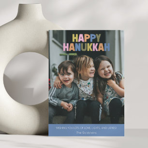 Cartão De Festividades Colorida Moderna Hanukkah Saudação 2 Foto