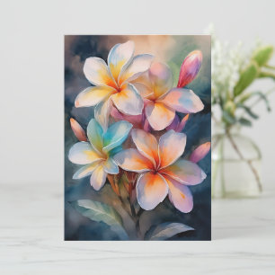 Cartão De Festividades Colorida Plumeria de Maui
