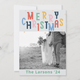 Cartão De Festividades Colorida tarjeta navideña de Feliz