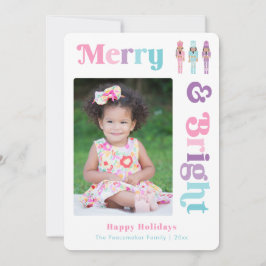 Cartão De Festividades Colorido Natal de Nozes Afro-Americano