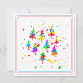 Cartão De Festividades Colourful Trees
