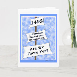 Cartão De Festividades Columbus Day Greeting Card