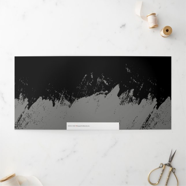 Cartão De Festividades Com Dobra Tripla Brushacarc 2 (Fora)