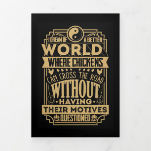 Cartão De Festividades Com Dobra Tripla Buda Eu Sonho de Um Mundo Melhor