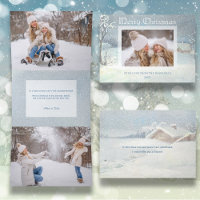 Clássico Winter Merry Christmas Snow Photo