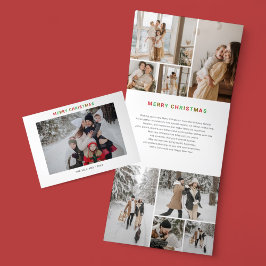 Cartão De Festividades Com Dobra Tripla Colagem de Natal 12 Foto