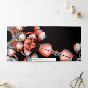 Cartão De Festividades Com Dobra Tripla "Coração branco a preto a partir do sol" e Jornada