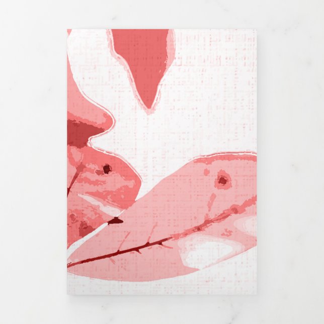 Cartão De Festividades Com Dobra Tripla Cores do outono, folhas 3 (Cobrir)