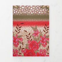 Design de tecido de intricato com padrões florais