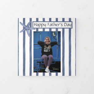 Cartão De Festividades Com Dobra Tripla Dia de os pais 4 Foto Trifold Card Watercolor