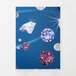 Cartão De Festividades Com Dobra Tripla Diamond Galaxy 12