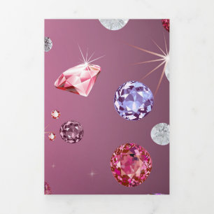 Cartão De Festividades Com Dobra Tripla Diamond Galaxy 9