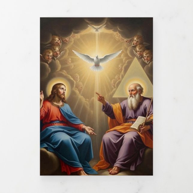 Cartão De Festividades Com Dobra Tripla Divine Providence (Cobrir)