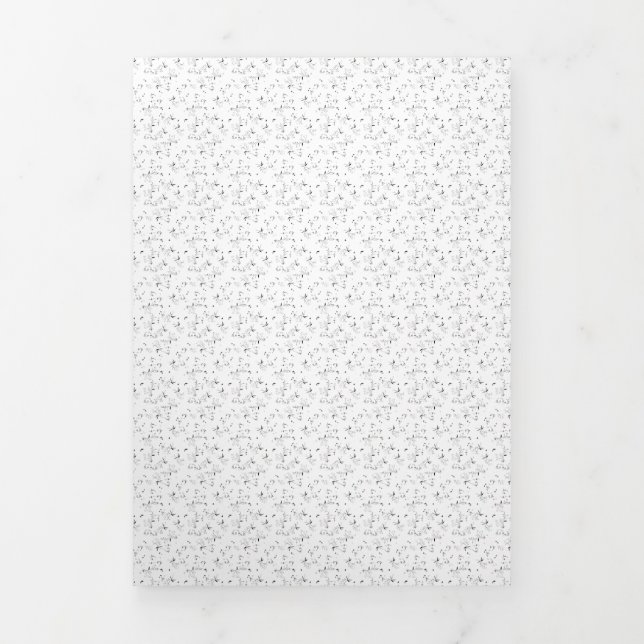 Cartão De Festividades Com Dobra Tripla esboço Design 49 (Cobrir)