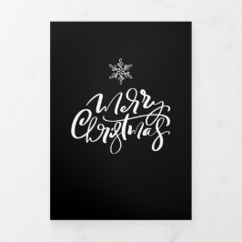 Cartão De Festividades Com Dobra Tripla Feriado de Natal com Várias Fotografias para desig