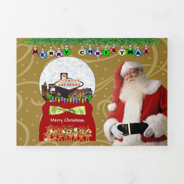 Cartão De Festividades Com Dobra Tripla Hotel Las Vegas & Casino - Letra com três vezes (Cobrir)
