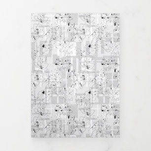 Cartão De Festividades Com Dobra Tripla idioma Design 101