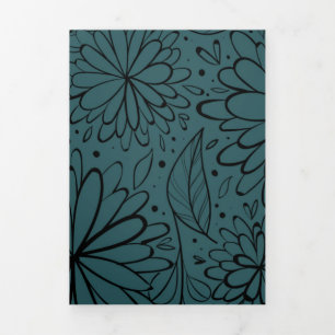 Cartão De Festividades Com Dobra Tripla Luxury Mandala 30